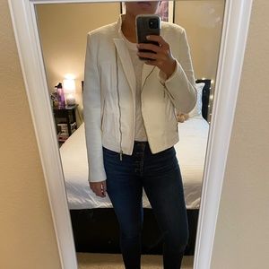 Michael Kors white Moto Jacket
